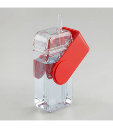 Бутылка для воды JUICY DRINK BOX, красный (Р) с логотипом