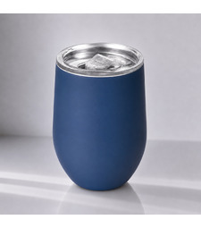 Термокружка Vacuum mug C1, soft touch, 370мл, синий (Р) с логотипом