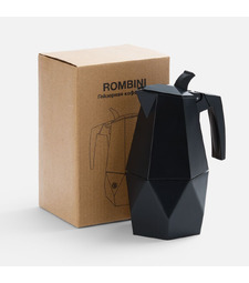 Гейзерная кофеварка Rombini с логотипом