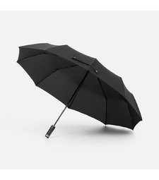 Зонт складной Regenfall, черный с логотипом