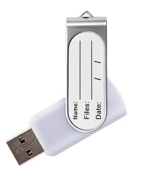 Флешка TWIST STICKER Белая 4110.07.32ГБ с логотипом