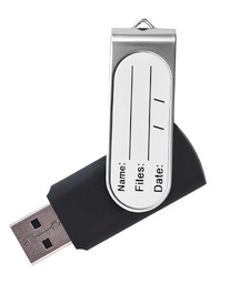 Флешка TWIST STICKER Черная 4110.08.32ГБ с логотипом