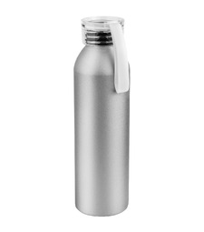 Бутылка для воды VIKING SILVER 650мл. Серебристая с белой крышкой 6141.07 с логотипом