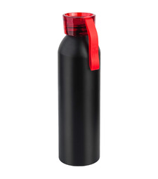 Бутылка для воды VIKING BLACK 650мл. Черная с красной крышкой 6142.03 с логотипом