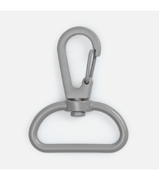Застежка-карабин Snap Hook, L, серая с логотипом