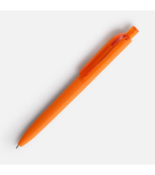 Ручка шариковая Prodir DS8 PRR-T Soft Touch, оранжевая с логотипом