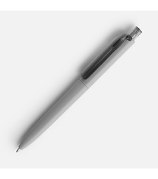 Ручка шариковая Prodir DS8 PRR-T Soft Touch, серая с логотипом