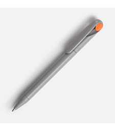 Ручка шариковая Prodir DS1 TMM Dot, серая с оранжевым с логотипом