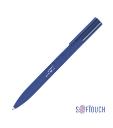 Ручка шариковая "Orion", покрытие soft touch, темно-синий с логотипом