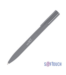 Ручка шариковая "Orion", покрытие soft touch, серый с логотипом