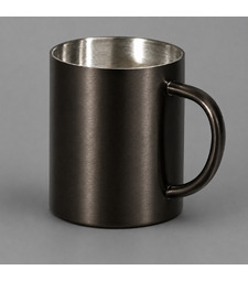 Стальная кружка с двойными стенками Altai, gun metal с логотипом