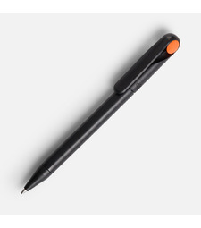 Ручка шариковая Prodir DS1 TMM Dot, черная с оранжевым с логотипом