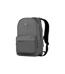 Рюкзак WENGER 18 л с отделением для ноутбука 14'' и с водоотталкивающим покрытием, серый с логотипом