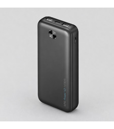 Внешний АКБ NRG Power V2 10000 мА-ч, 2A, 2xUSB, черный, Deppa с логотипом