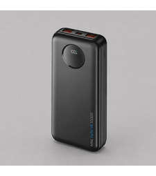 Внешний АКБ NRG Turbo V4 10000 мА-ч, дисплей, черный, Deppa с логотипом