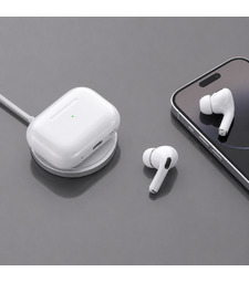 Беспроводные наушники с микрофоном Air Nova 2, TWS, BT5.4, 300 мАч, QI, белый, Deppa с логотипом