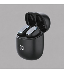 Беспроводные наушники с микрофоном Air Buds Pro, TWS, BT 5.3, LED, 300 мАч, черный, Deppa с логотипом