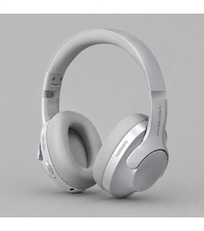 Беспроводные накладные наушники Stereo Ultra ANC, BT 5.4, ANC/ENC, 500мАч, серебристый, Deppa с логотипом
