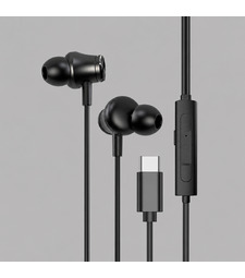Стереогарнитура Stereo Aura ANC, USB-C, черный, Deppa с логотипом