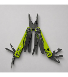 Мультитул Stinger, 107 х 19 мм, 19 функций, сталь, салатовый корпус, стоунвош, в картонной коробке, в комплекте нейлоновый чехол с логотипом