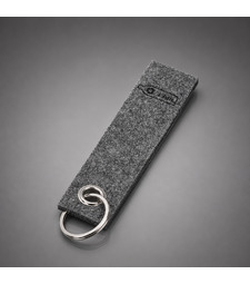 Брелок Felt из RPET-фетра, серый с логотипом