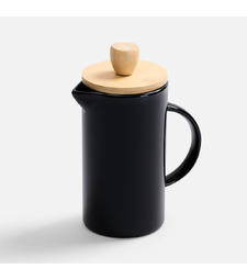 Френч-пресс Ceramero, черный с логотипом