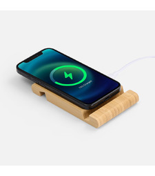 Подставка с беспроводной зарядкой Bamboost с логотипом