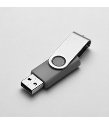 Флеш-карта USB 2.0 16 ГБ Флэш С1, серый с логотипом