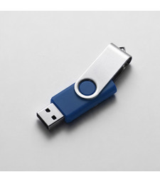 Флеш-карта USB 2.0 32 ГБ Флэш С1, темно-синий с логотипом