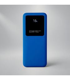 Внешний аккумулятор Kris soft touch, 10000mAh (Синий) с логотипом