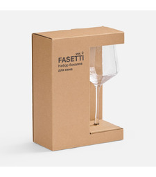 Набор из 2 бокалов для вина Fasetti, ver.2 с логотипом