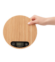 Бамбуковые кухонные весы Scale, натуральный с логотипом