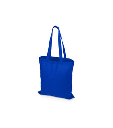 Сумка для шопинга Carryme 140 хлопковая, 140 г/м2, синий с логотипом