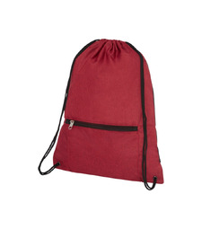 Складной рюкзак со шнурком Hoss, heather dark red с логотипом
