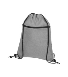 Рюкзак со шнурком Ross из переработанного ПЭТ, heather medium grey с логотипом
