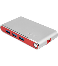 Хаб USB Rombica Type-C Hermes Red с логотипом