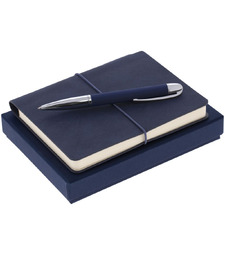 Набор Business Diary Mini, синий с логотипом