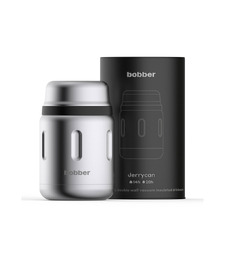 Термос для еды, вакуумный, бытовой, тм bobber. Объем 0.7 литра. Артикул Jerrycan-700 Matte с логотипом