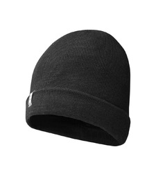 Hale, шапка из пряжи Polylana, черный с логотипом