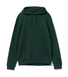 Толстовка с капюшоном унисекс Hoodie, темно-зеленый меланж с логотипом
