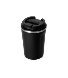 Термокружка CAFe COMPACT, 380 мл, черный с логотипом