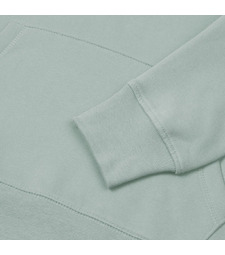 Толстовка с капюшоном унисекс Hoodie, серо-зеленая с логотипом
