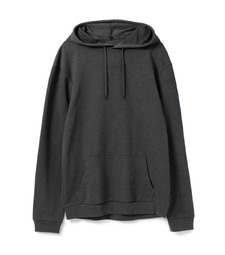 Толстовка с капюшоном унисекс Hoodie, серый меланж (антрацит) с логотипом