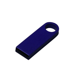USB 3.0-флешка на 32 Гб с мини чипом и круглым отверстием, синий с логотипом