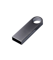 USB 3.0-флешка на 128 Гб с мини чипом и круглым отверстием, серебристый с логотипом