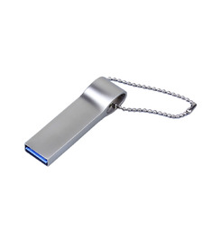 USB 2.0-флешка на 16 Гб с мини чипом, компактный дизайн, боковое отверстие для цепочки с логотипом