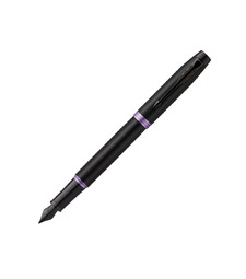 Перьевая ручка Parker IM Vibrant Rings Flame Amethyst Purple, стержень:F, цвет чернил: blue, в подарочной упаковке. с логотипом