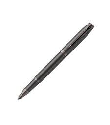 Ручка роллер Parker IM Monochrome Black, стержень:F, цвет чернил: black, в подарочной упаковке. с логотипом