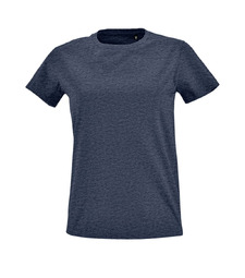 Футболка женская Imperial Fit Women, синий меланж с логотипом