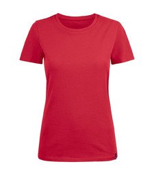 Футболка женская Ladies American U, красная с логотипом